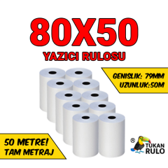 80x50 Yazıcı Rulosu - Termal Rulo