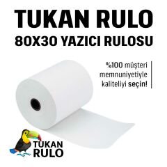 80x30 Yazıcı Rulosu 48gr/m² (Tukan Rulo)
