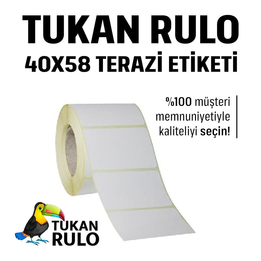 40x58 Terazi Etiketi Tukan Rulo (500 Sarım)