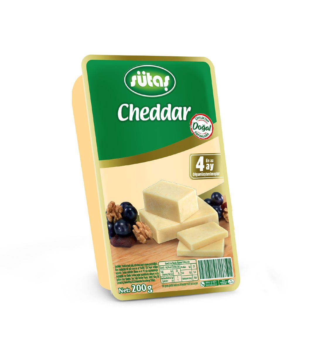 Sütaş Cheddar Klasik 200 Gr