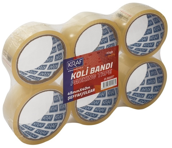 KRAF Koli Bandı 45mm x 40m – Şeffaf