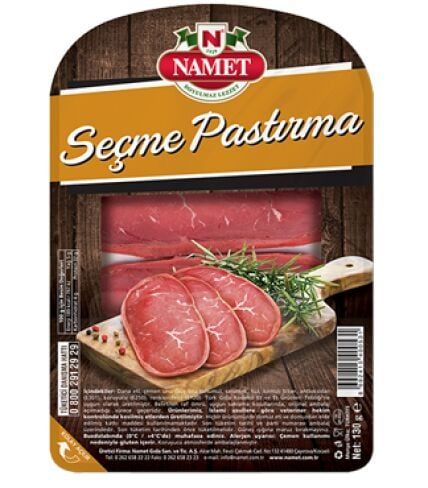 Namet Dana Seçme Pastırma Dilimli 500 Gr Adet