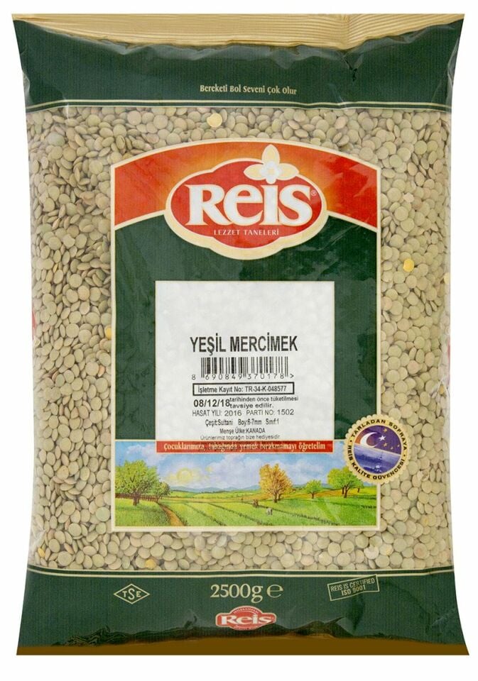 Reis Yeşil Mercimek 2,5 Kg