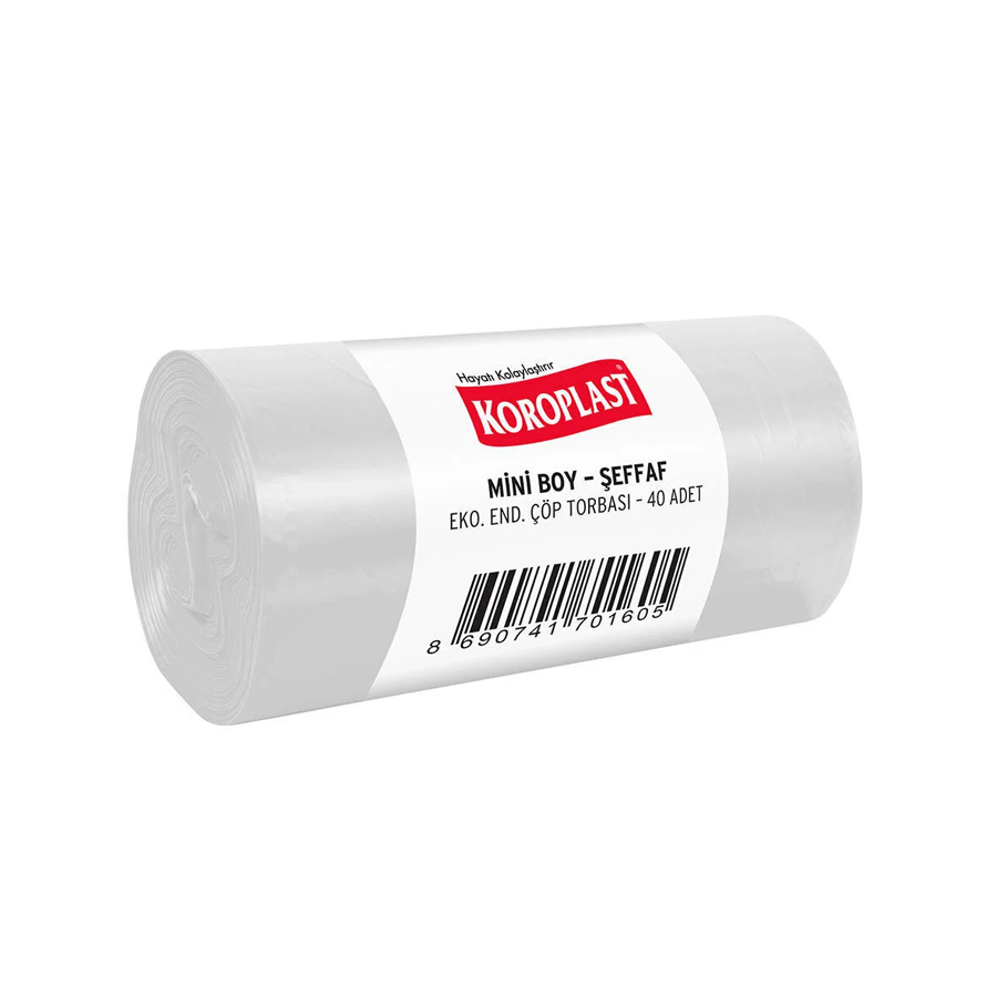 Koroplast Eko Endüstriyel Mini Şeffaf Çöp Torbası