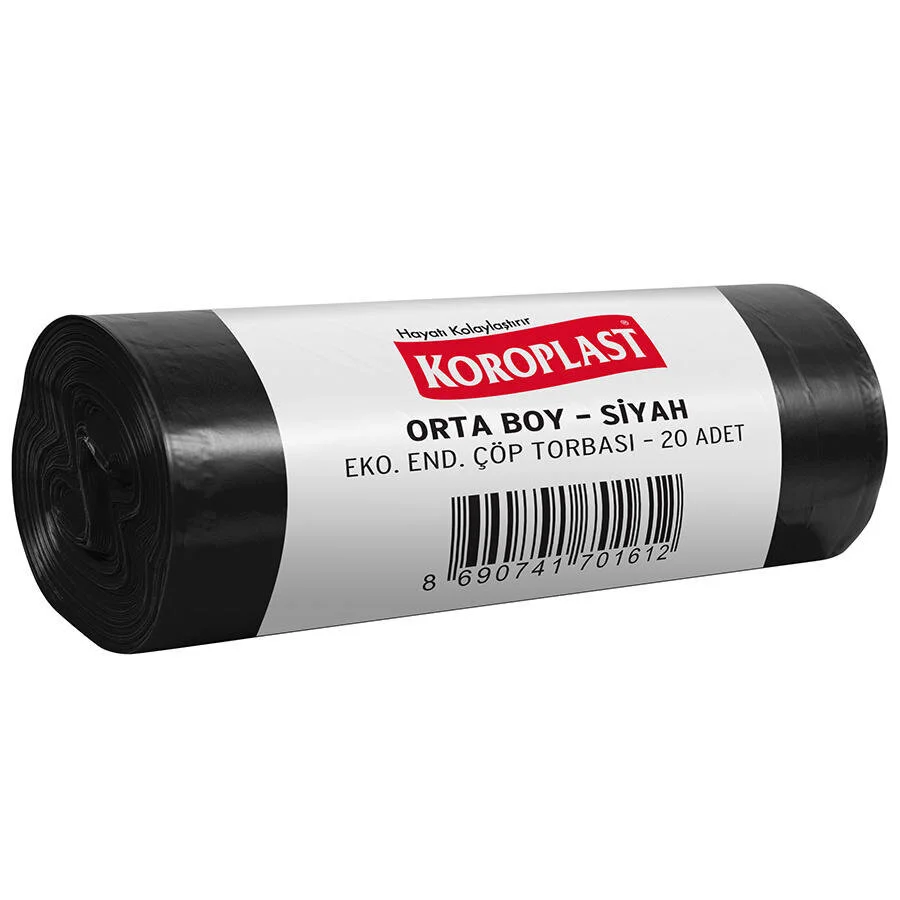 Koroplast Eko Endüstriyel Orta Siyah Çöp Torbası