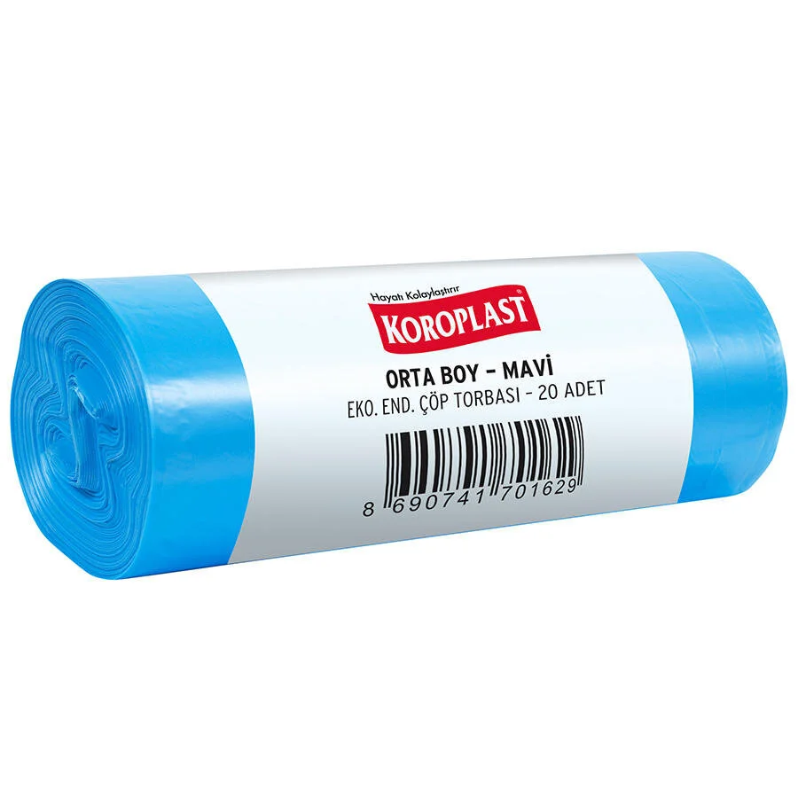 Koroplast Eko Endüstriyel Orta Mavi Çöp Torbası