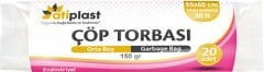 ATİPLAST Endüstriyel Orta Çöp 55 x 60 150 gr. Siyah *20