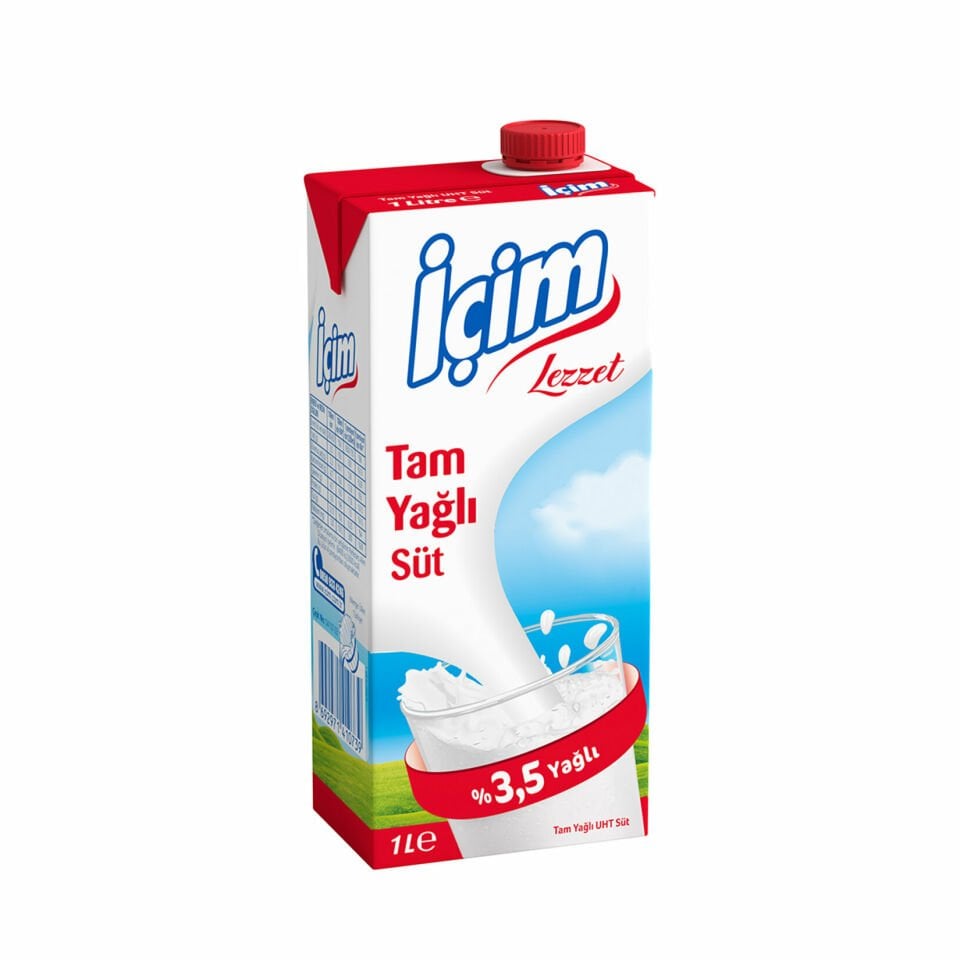 İçim Süt Lezzet 3,5 Tam Yağlı 1lt x 12 Adet