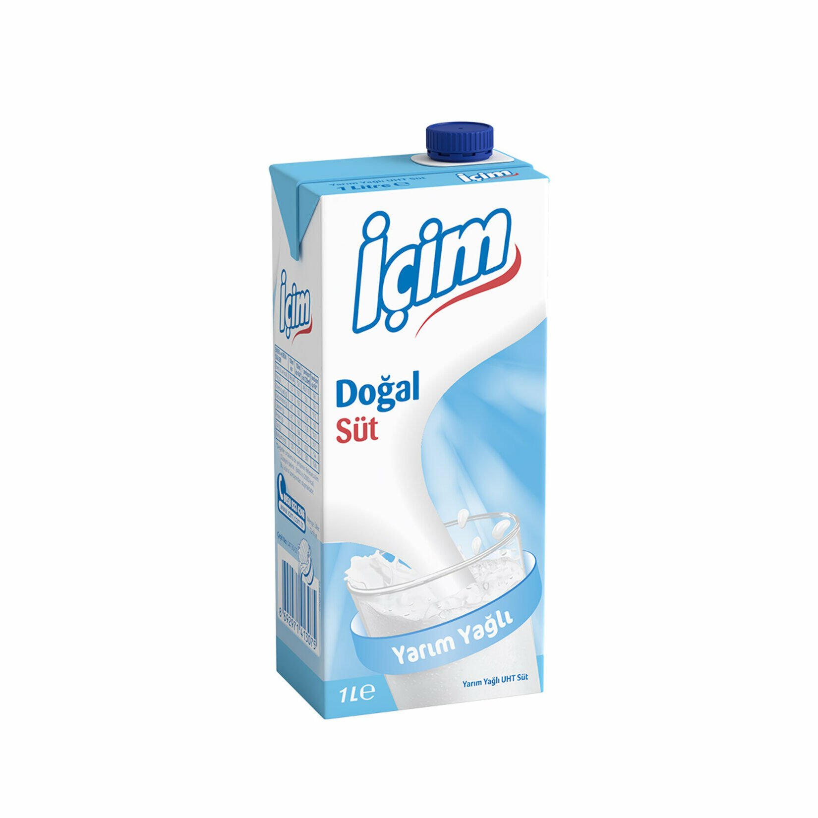 İçim Süt Yarım Yağlı 1lt X 12 Adet