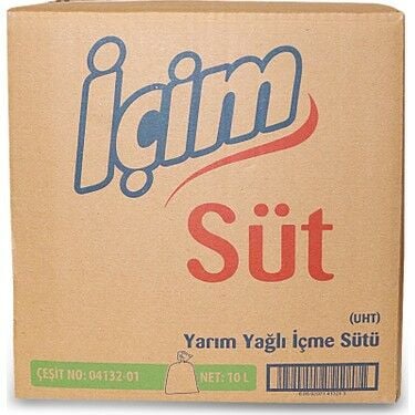 İçim Süt Yarım Yağlı 10lt X 1 Adet