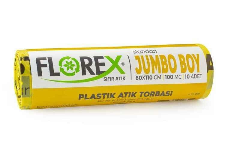Florex Sıfır Atık Sarı Çöp Torbası 80*110 800 Gram x 10 Paket