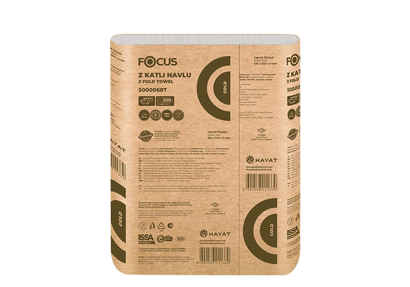 Focus Gold Z Katlı Kağıt Havlu 200lü 12 Paket