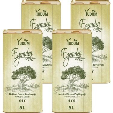 Yudum Egemden Sızma Zeytinyağı 5 Lt Koli (4 Adet)