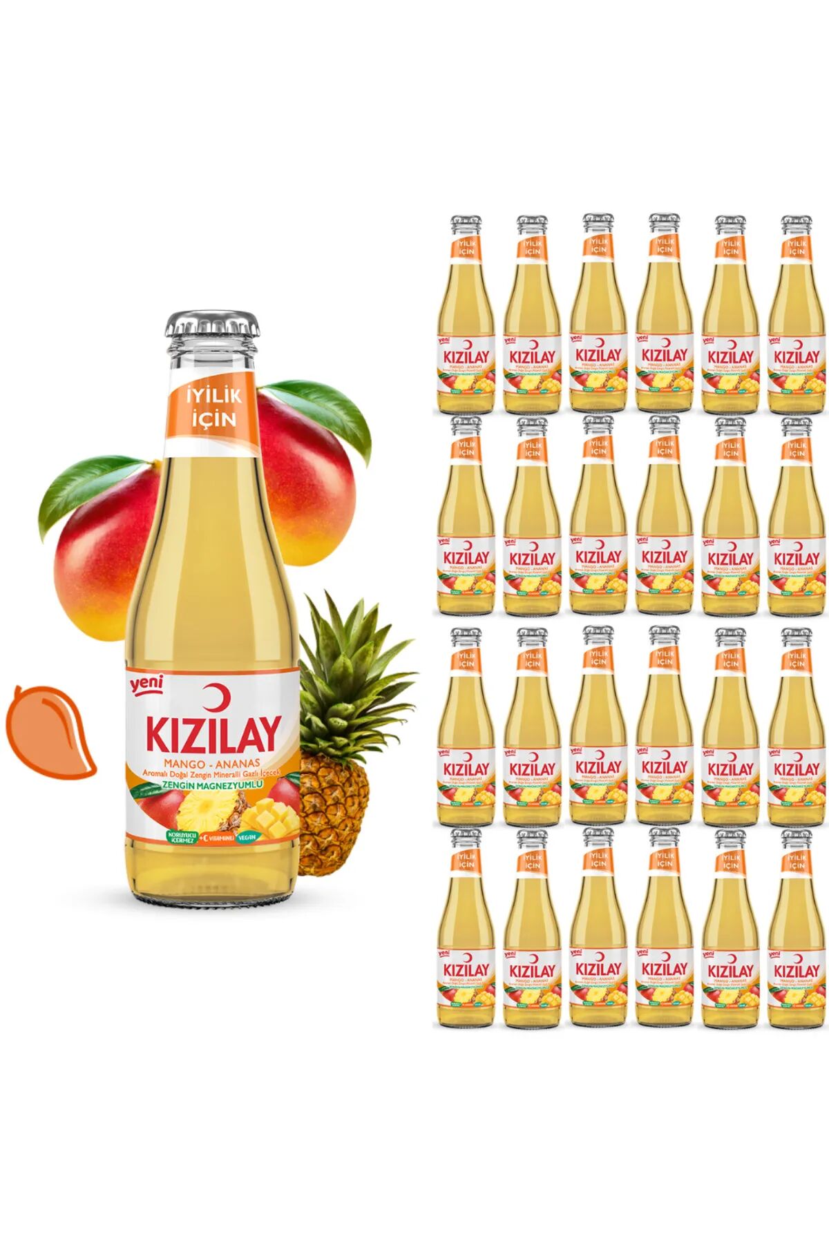 Kızılay Mango Ve Ananas Aromalı Maden Suyu 200 Ml X 24