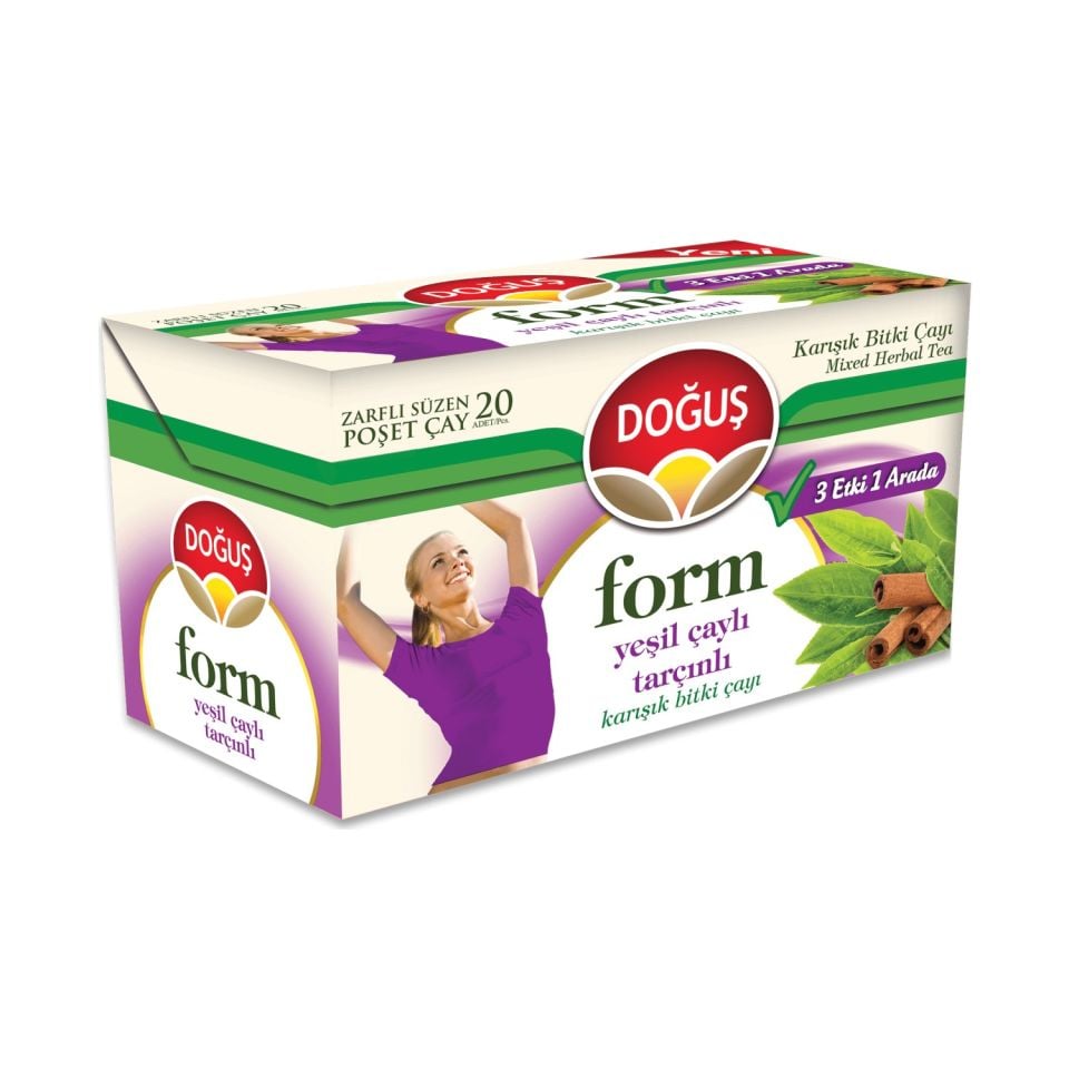 Doğuş Form Yeşil Çay Tarçınlı 20\'Li x 12 Adet