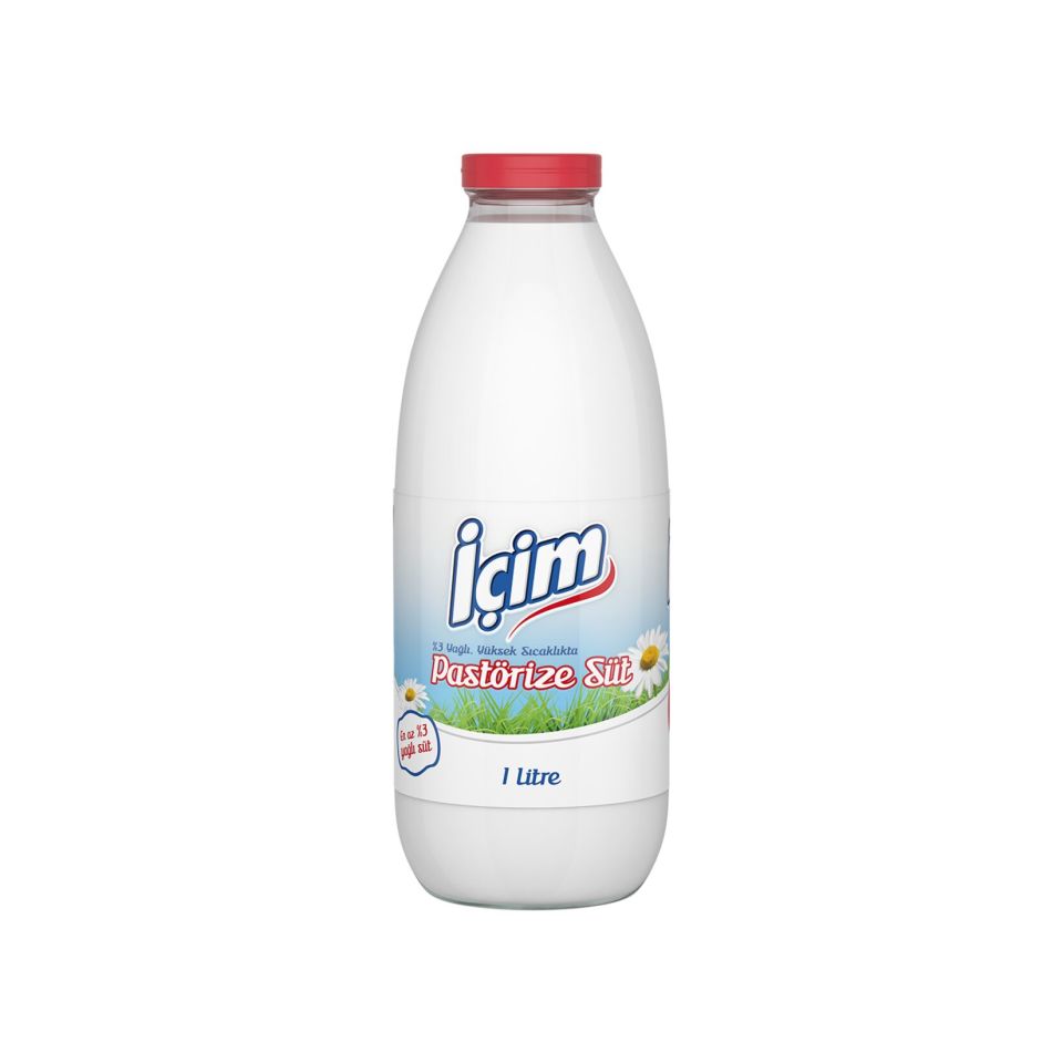 İçim Pastörize Süt Cam Şişe 1000 Ml