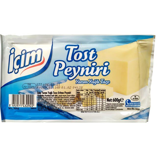 İçim Tost Peyniri 600gr