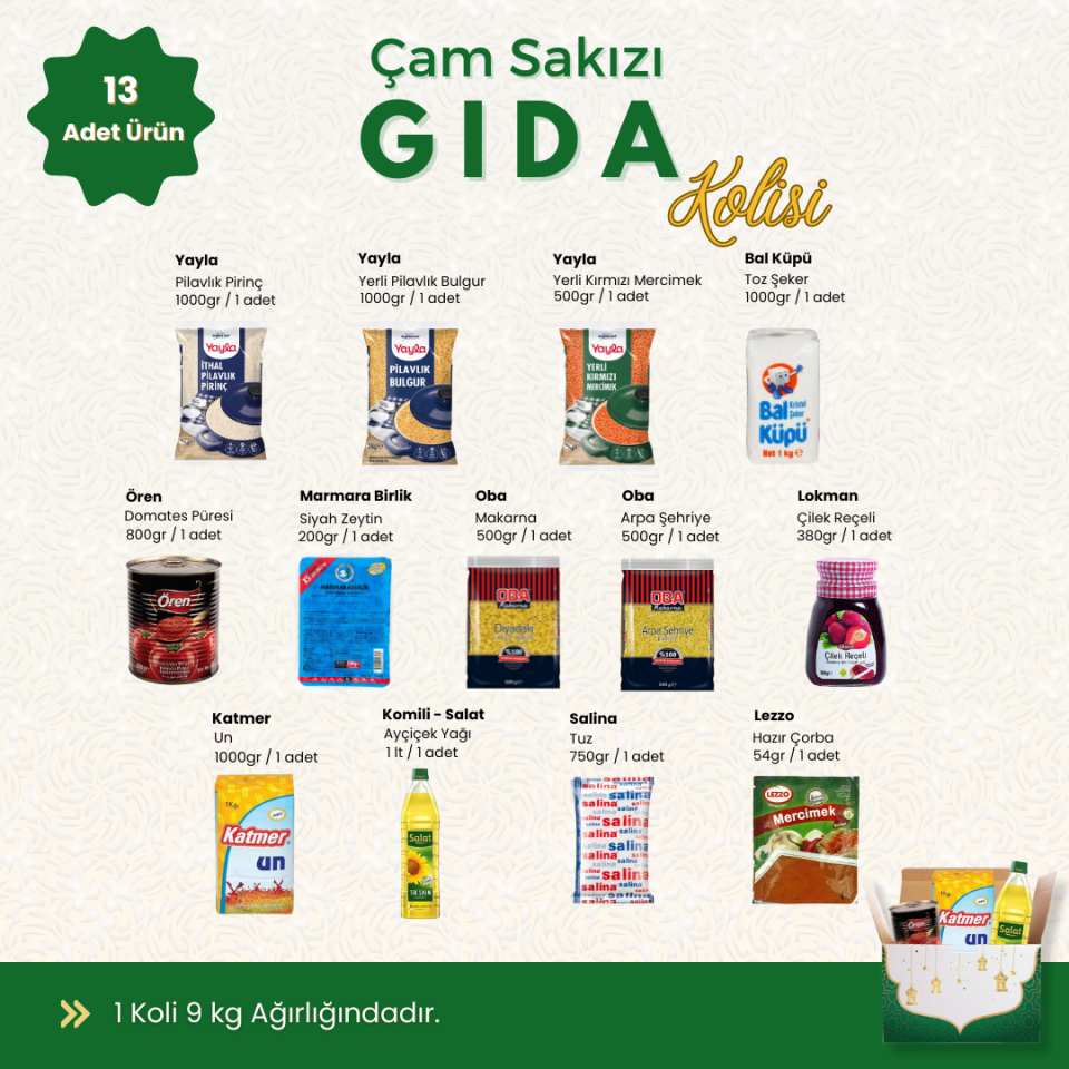 Çam Sakızı Gıda Kolisi