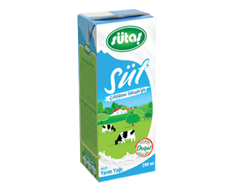 Sütaş Süt Yarım Yağlı 200 Ml x  27 Adet