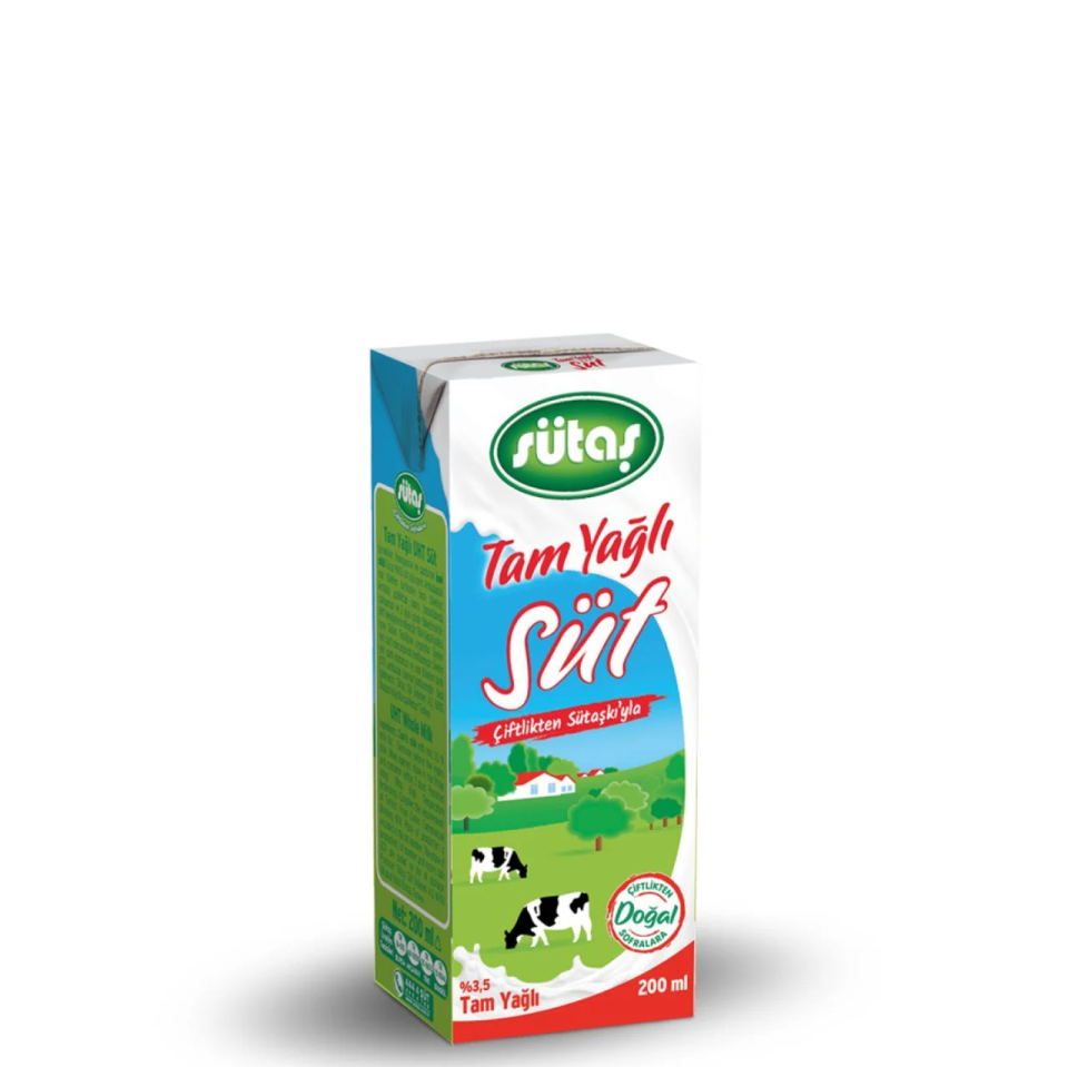 Sütaş %3.5 Tam Yağlı Süt 200 Ml x  27 Adet