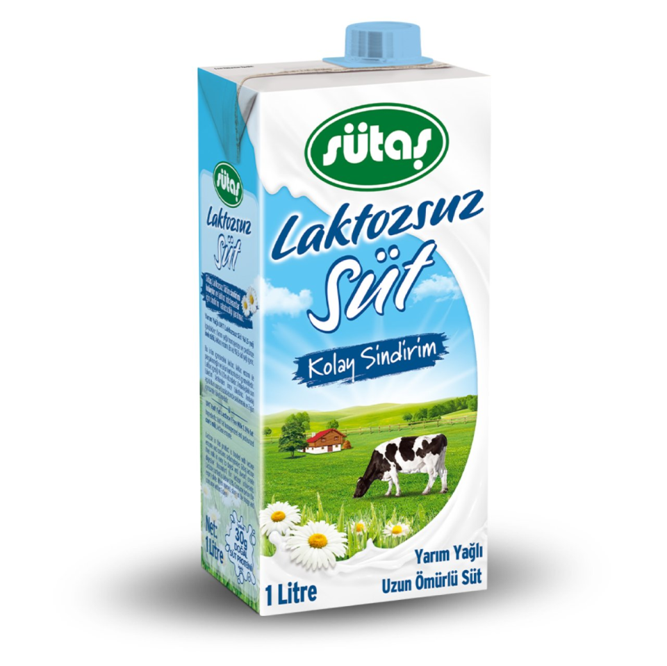 Sütaş Laktozsuz Süt 1 Lt 12 Adet