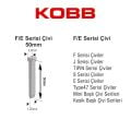 KOBB KBZ50F 50mm 2500 Adet F/E/J/8 Serisi Ağır Hizmet Tipi Kesik Başlı Çivi