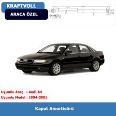 Audi A4(8D-B5) Kaput Amortisörü (1994-2001) Kraftvoll