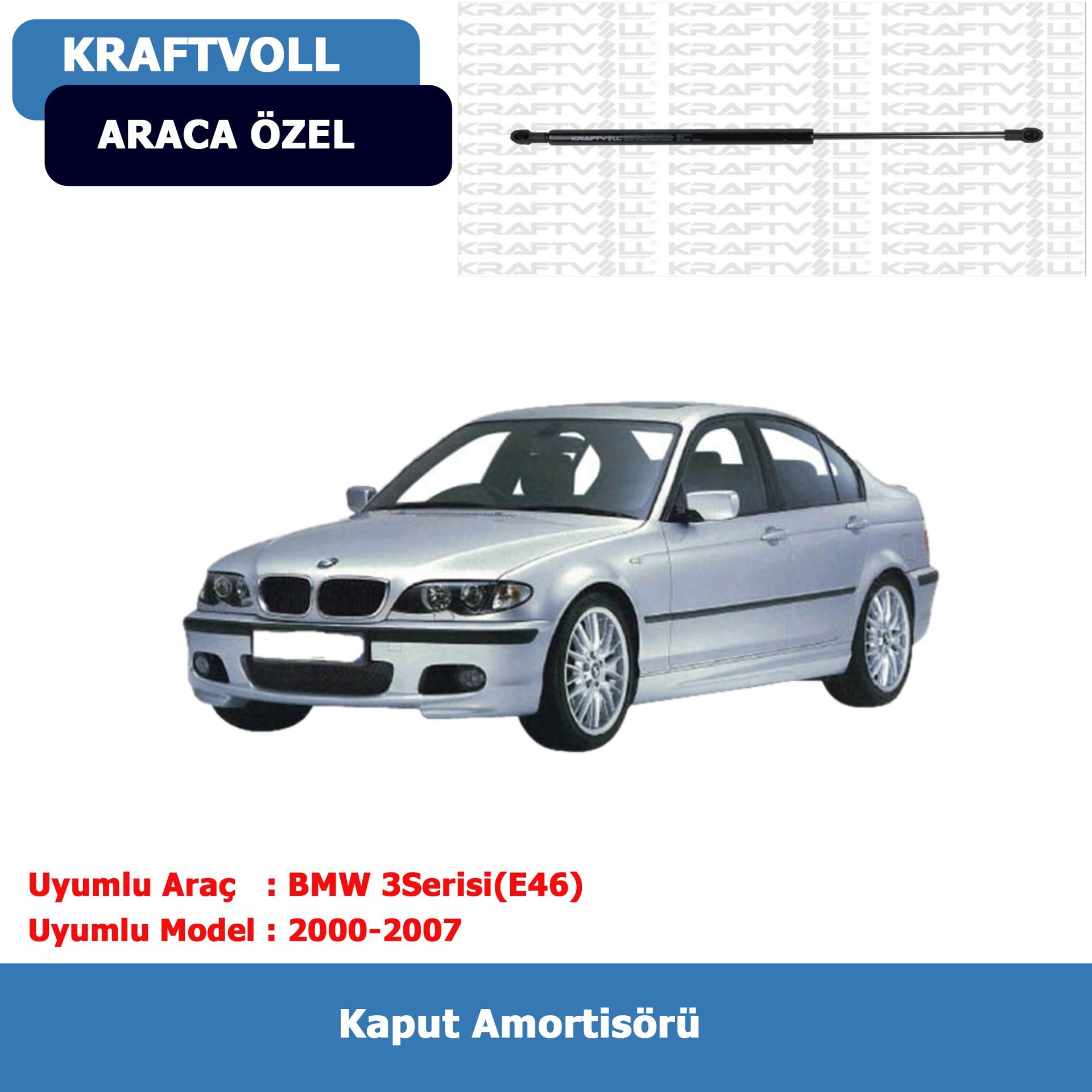BMW 3 Serisi (E46) Kaput Amortisörü (2000-2007) Kraftvoll