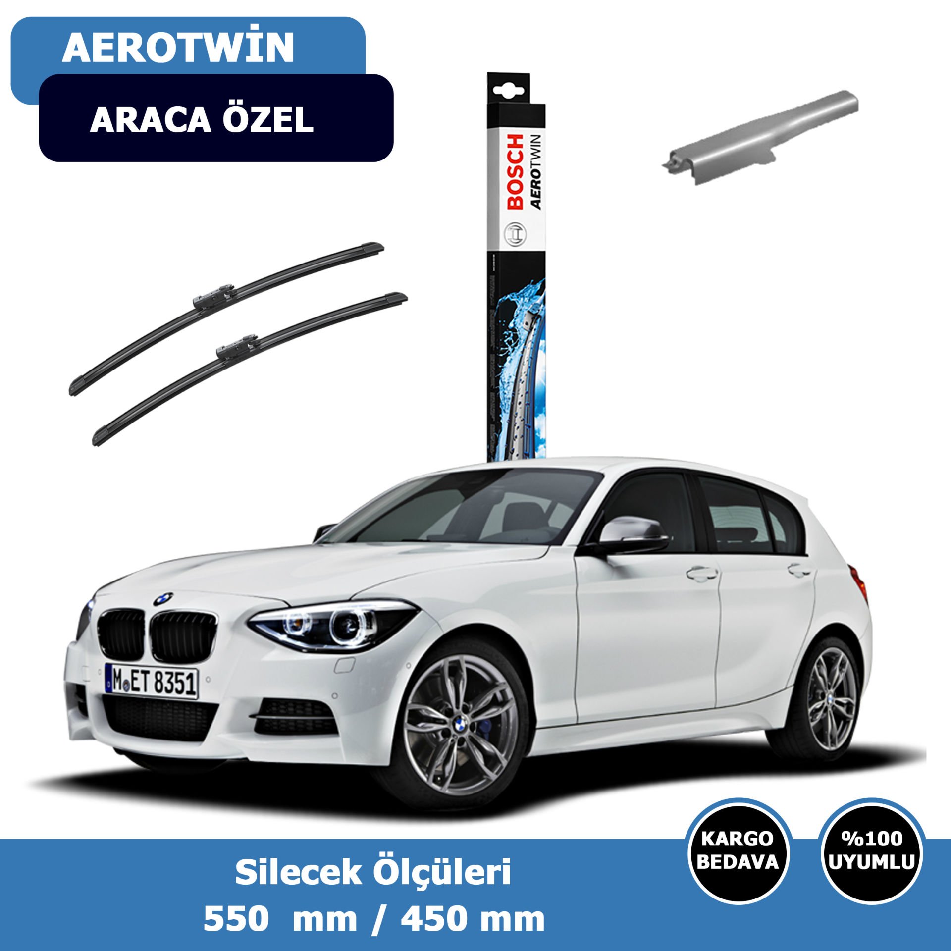 BMW 1Serisi F20-F21 Ön Silecek Süpürgesi (2012-2019)Bosch