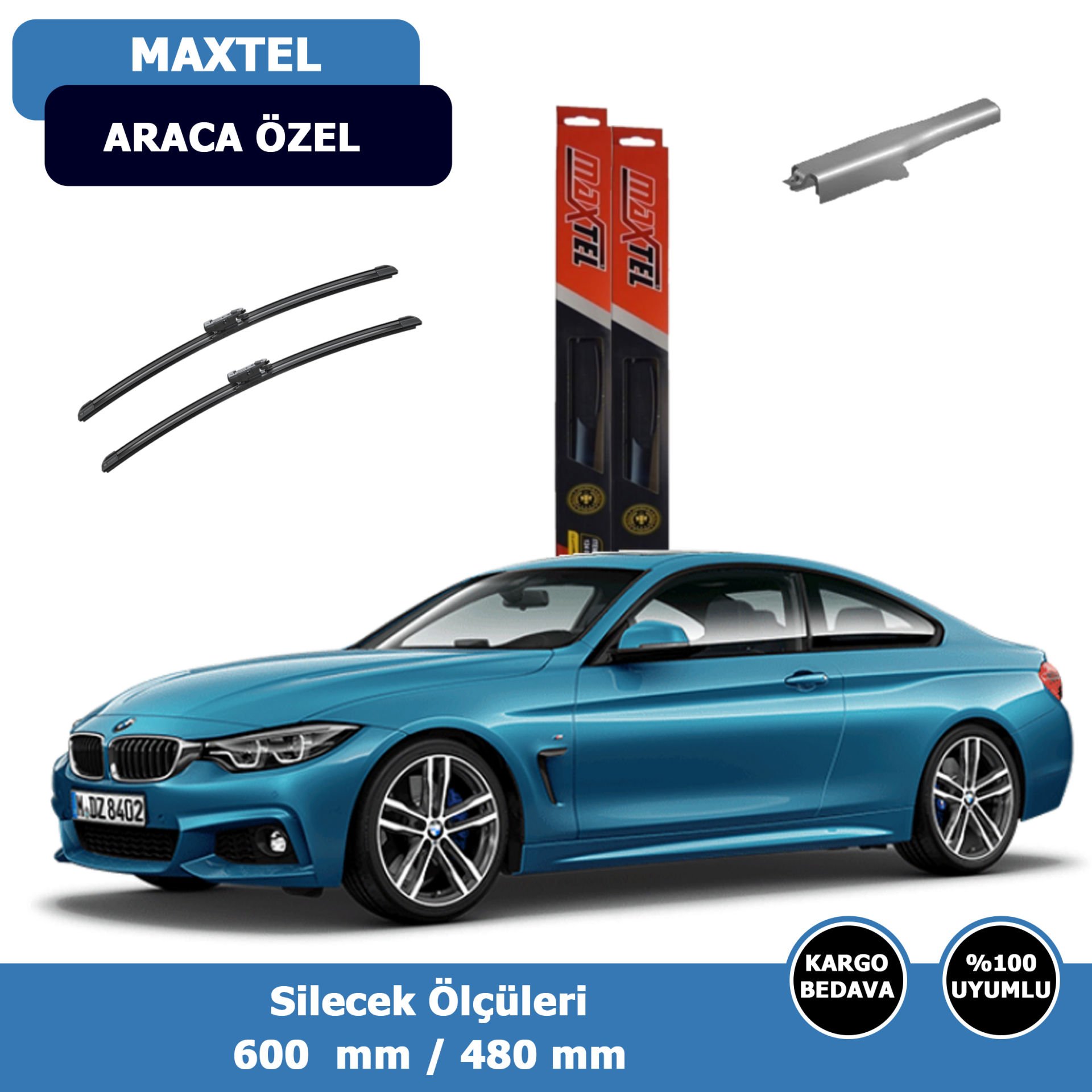 BMW 4 Serisi F32/F33/F36 Ön Silecek Süpürgesi (2013-2020)Maxtel