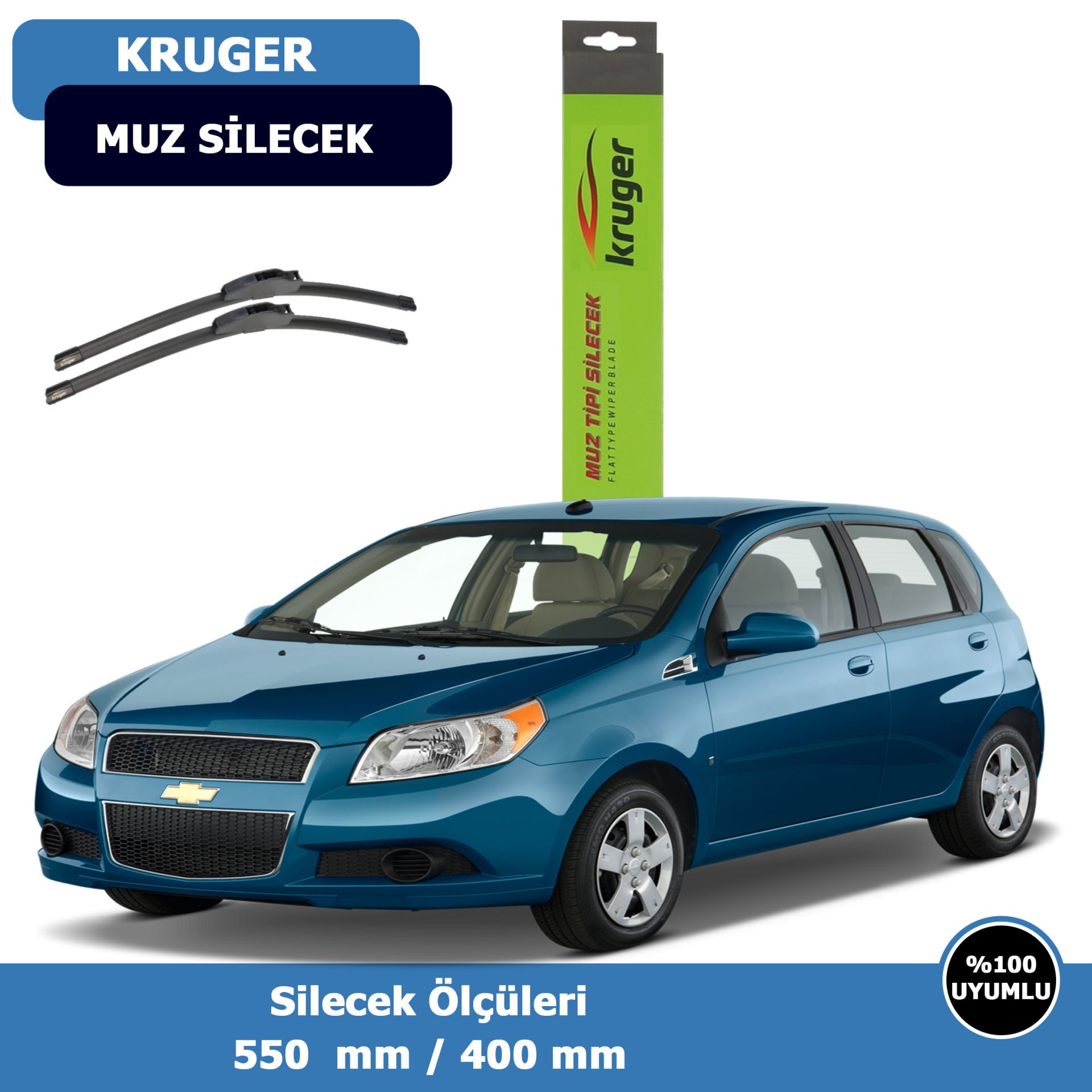Chevrolet  Aveo(HB) Ön Silecek Süpürgesi (2006-2011)Kruger