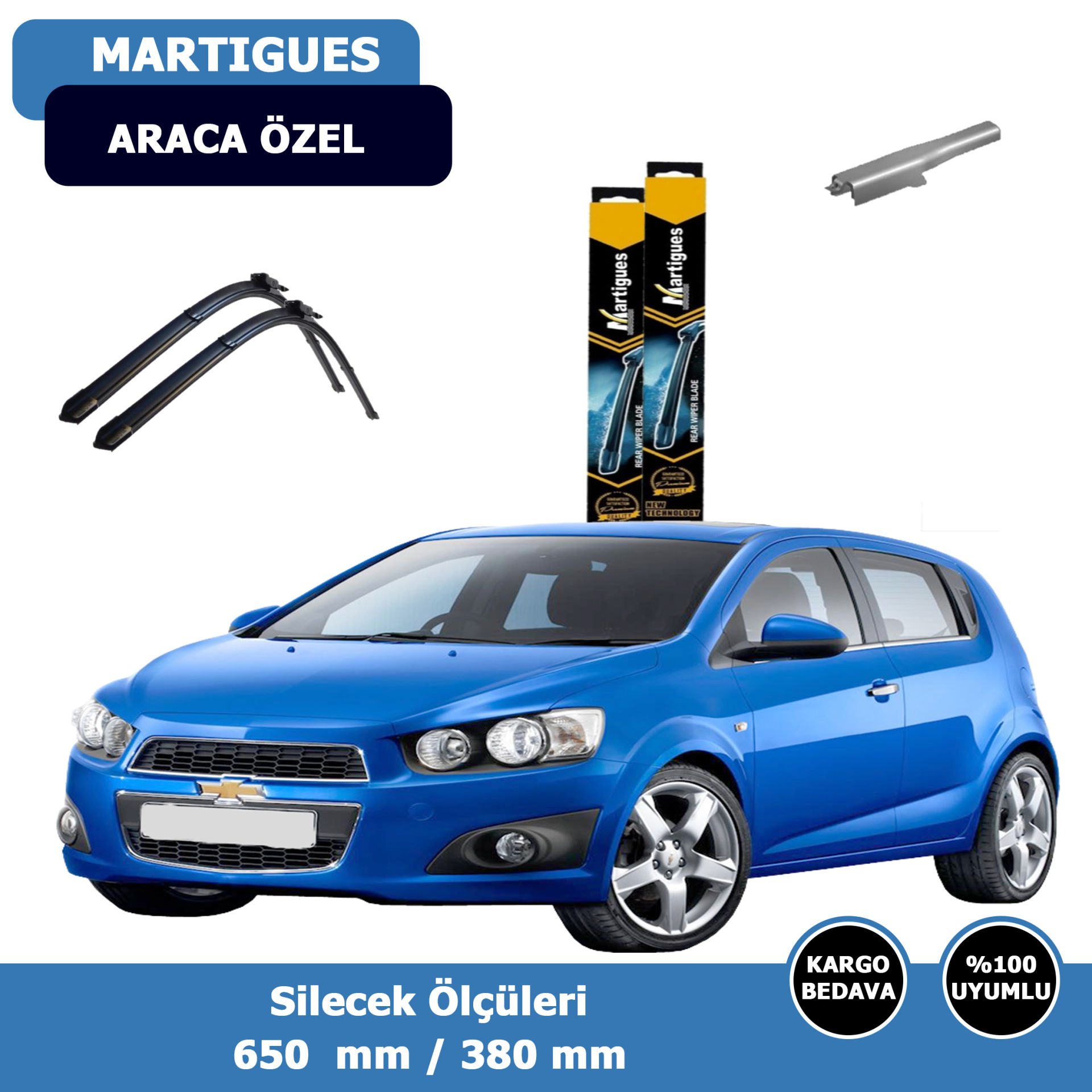 Chevrolet  Aveo(HB) Ön Silecek Süpürgesi (2011-2013)Martıgues