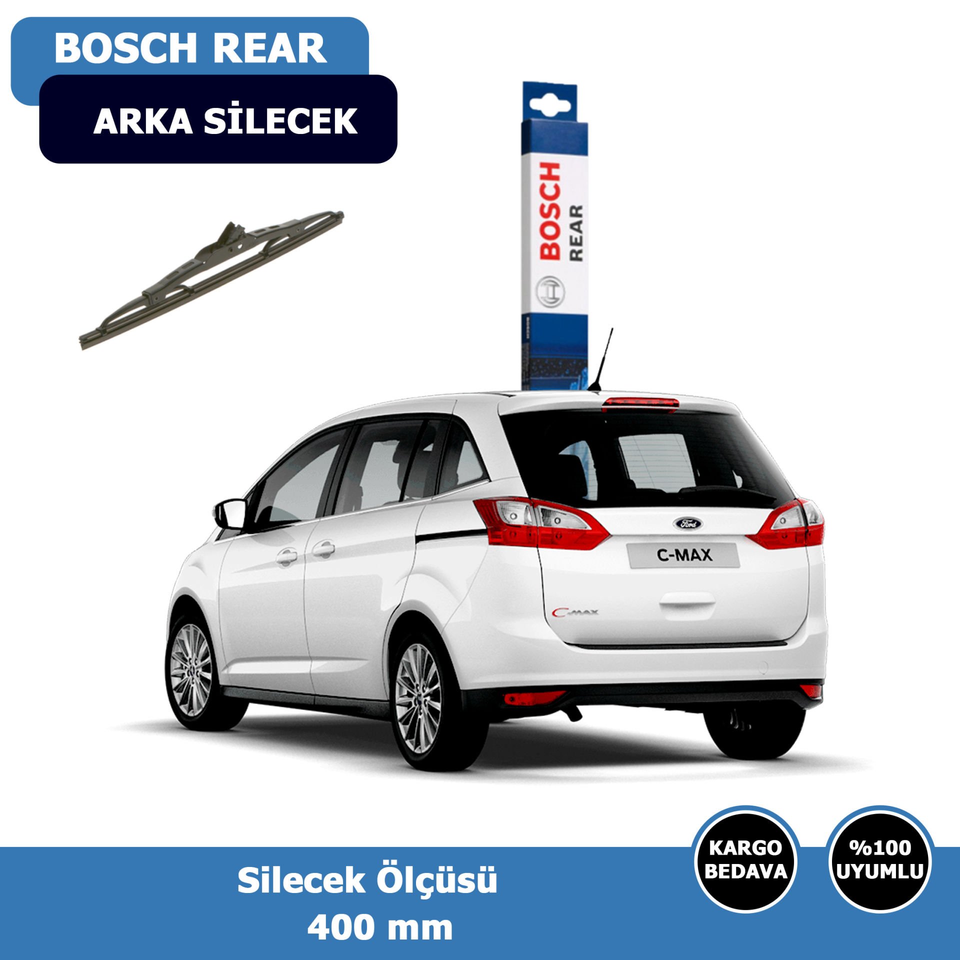 Ford Grand C-Max Arka Silecek Süpürgesi (2011-2017)Bosch
