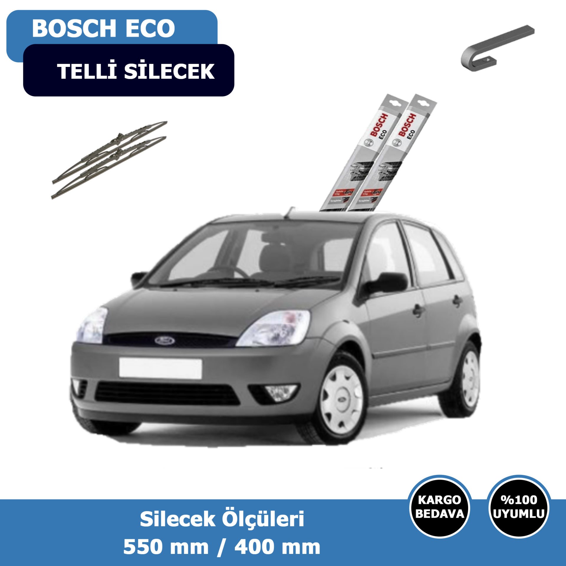 Ford Fiesta Ön Silecek Süpürgesi (2002-2008)Bosch