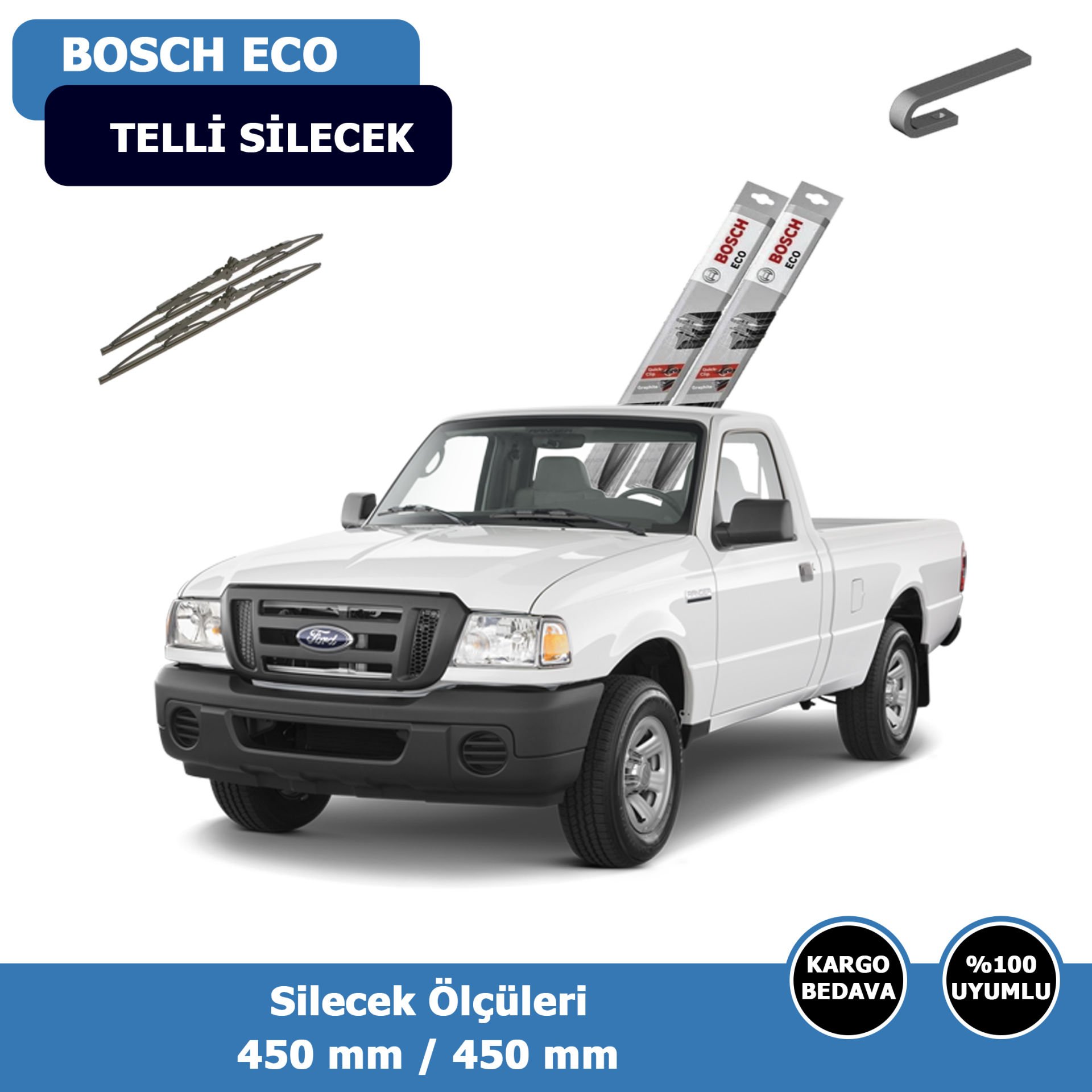 Ford Ranger Ön Silecek Süpürgesi (2003-2009)Bosch