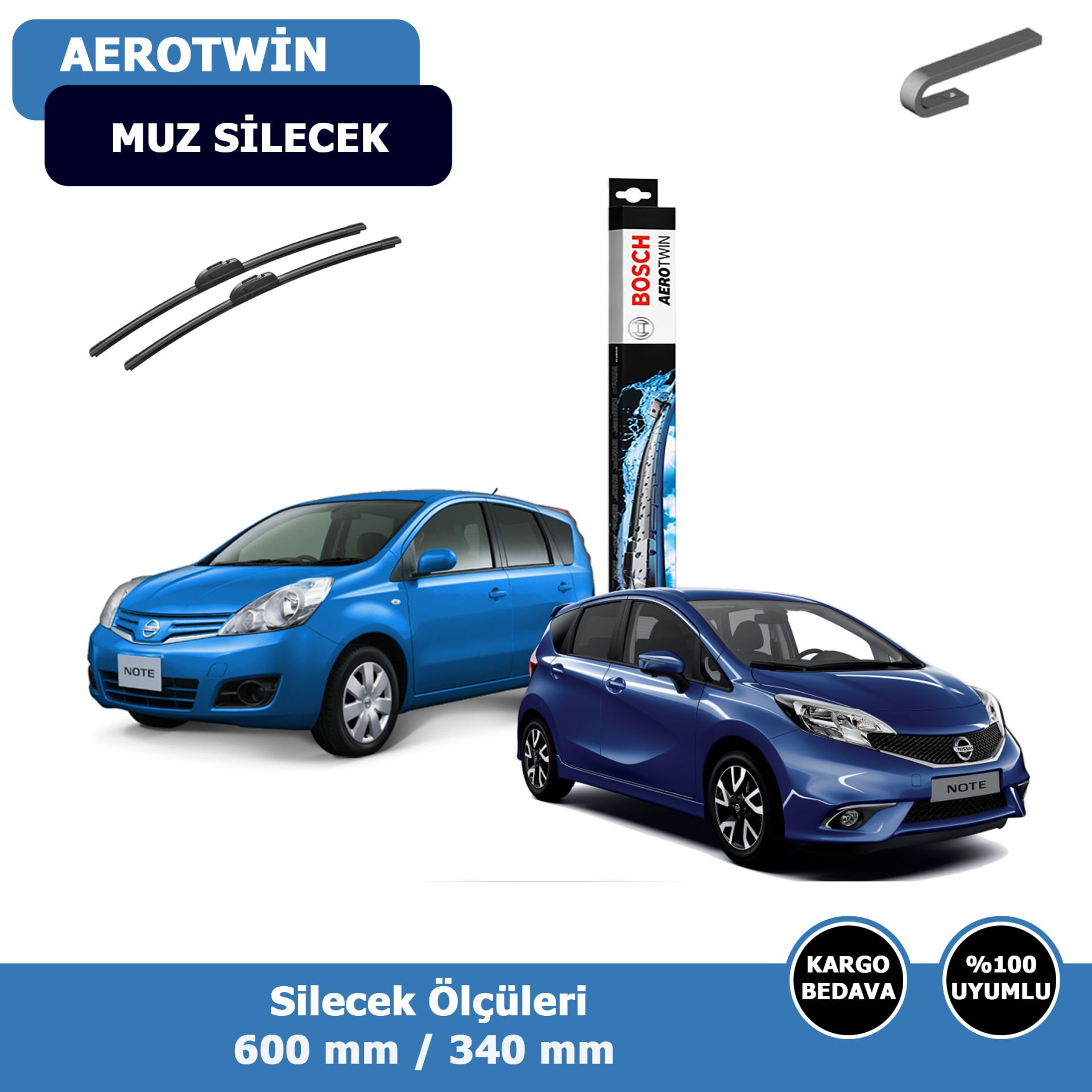 Nissan Note Ön Silecek Süpürgesi (2006-2014)Bosch Aerotwin