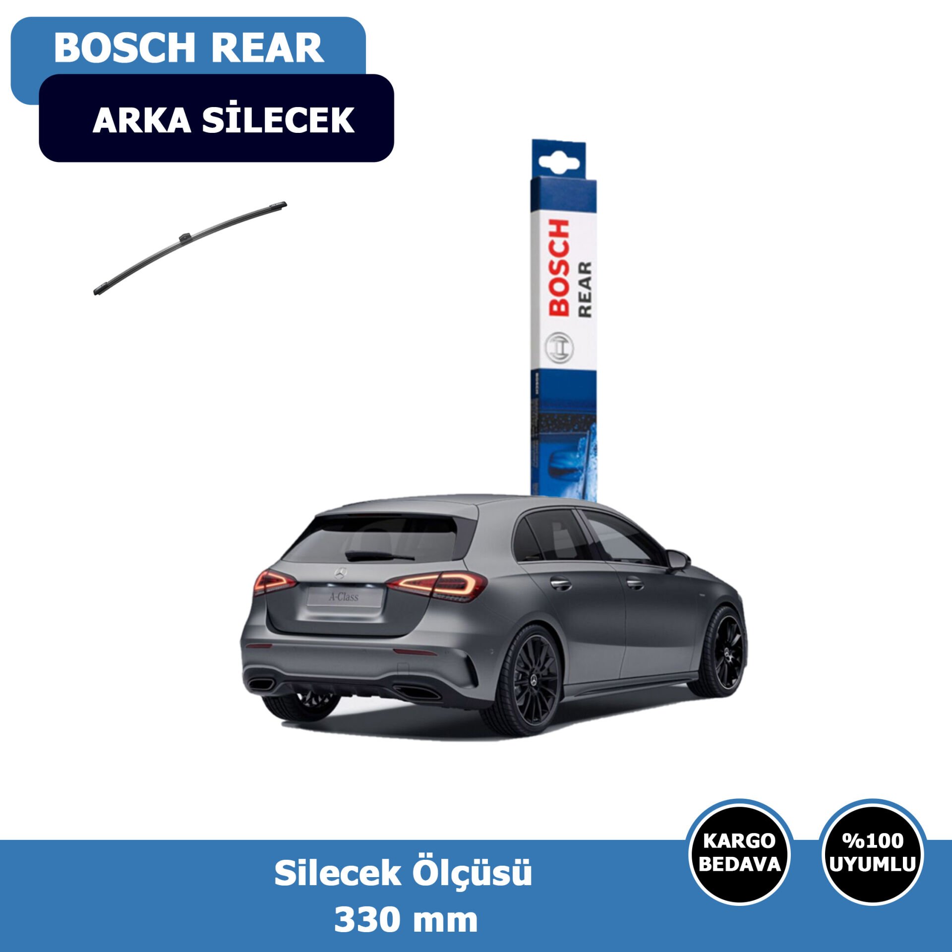 Mercedes A Serisi W177 Arka Silecek Süpürgesi (2020-2022)Bosch Rear