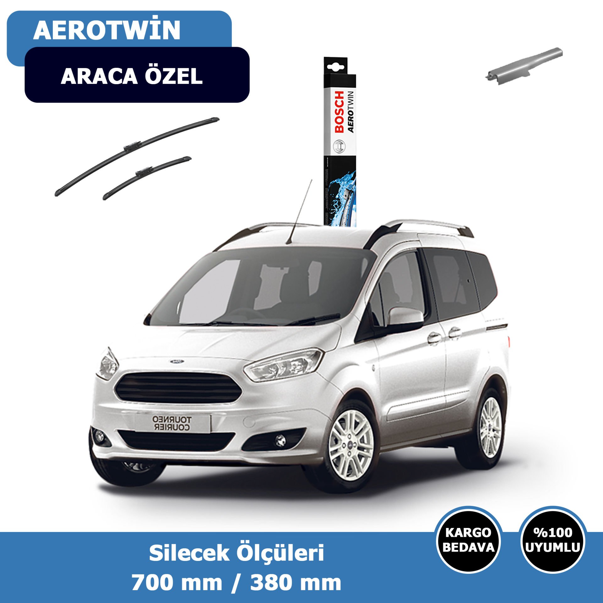 Ford Courier Ön Silecek Süpürgesi (2014-2022)Bosch