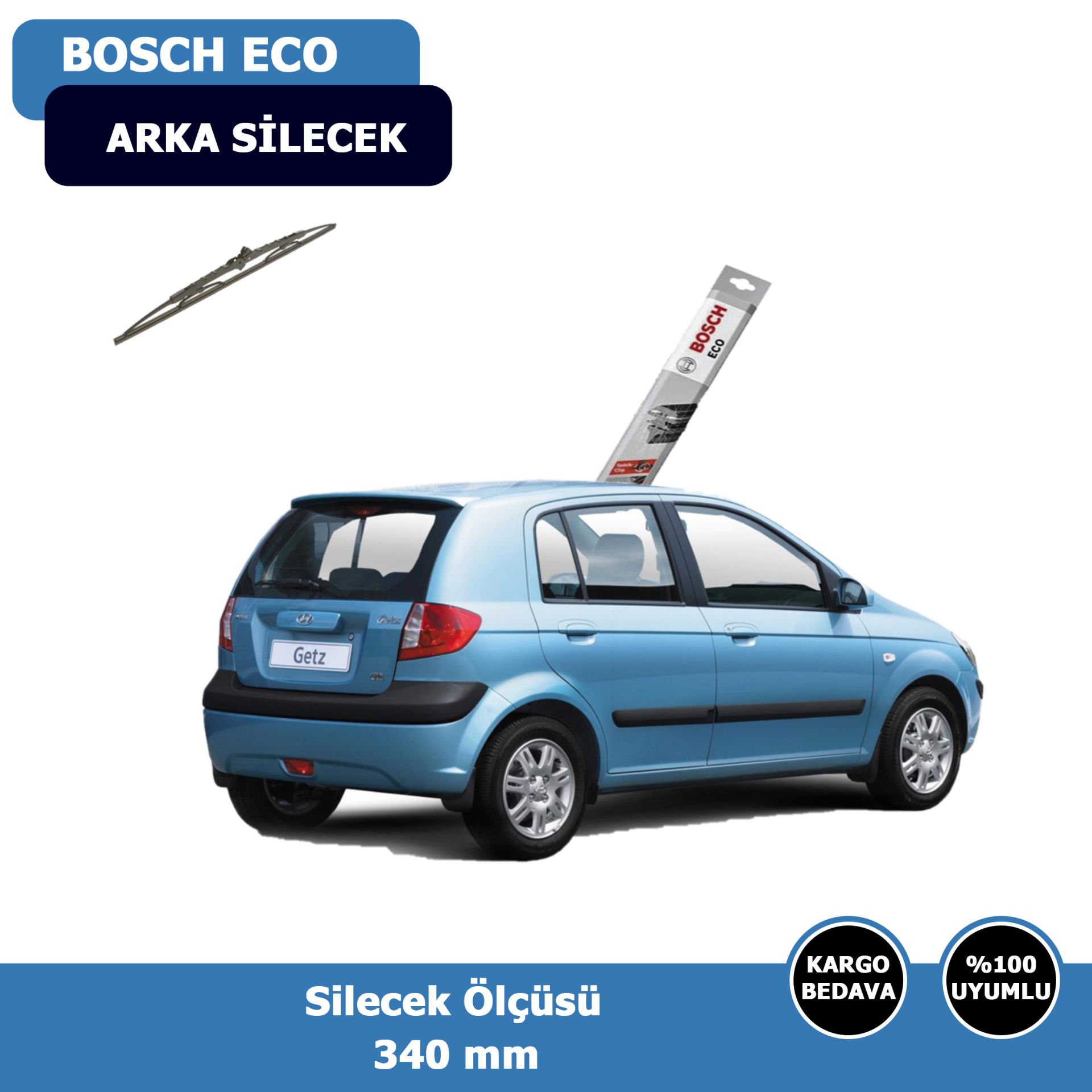 Hyundai Getz Arka Silecek Süpürgesi (2002-2011)Bosch Eco