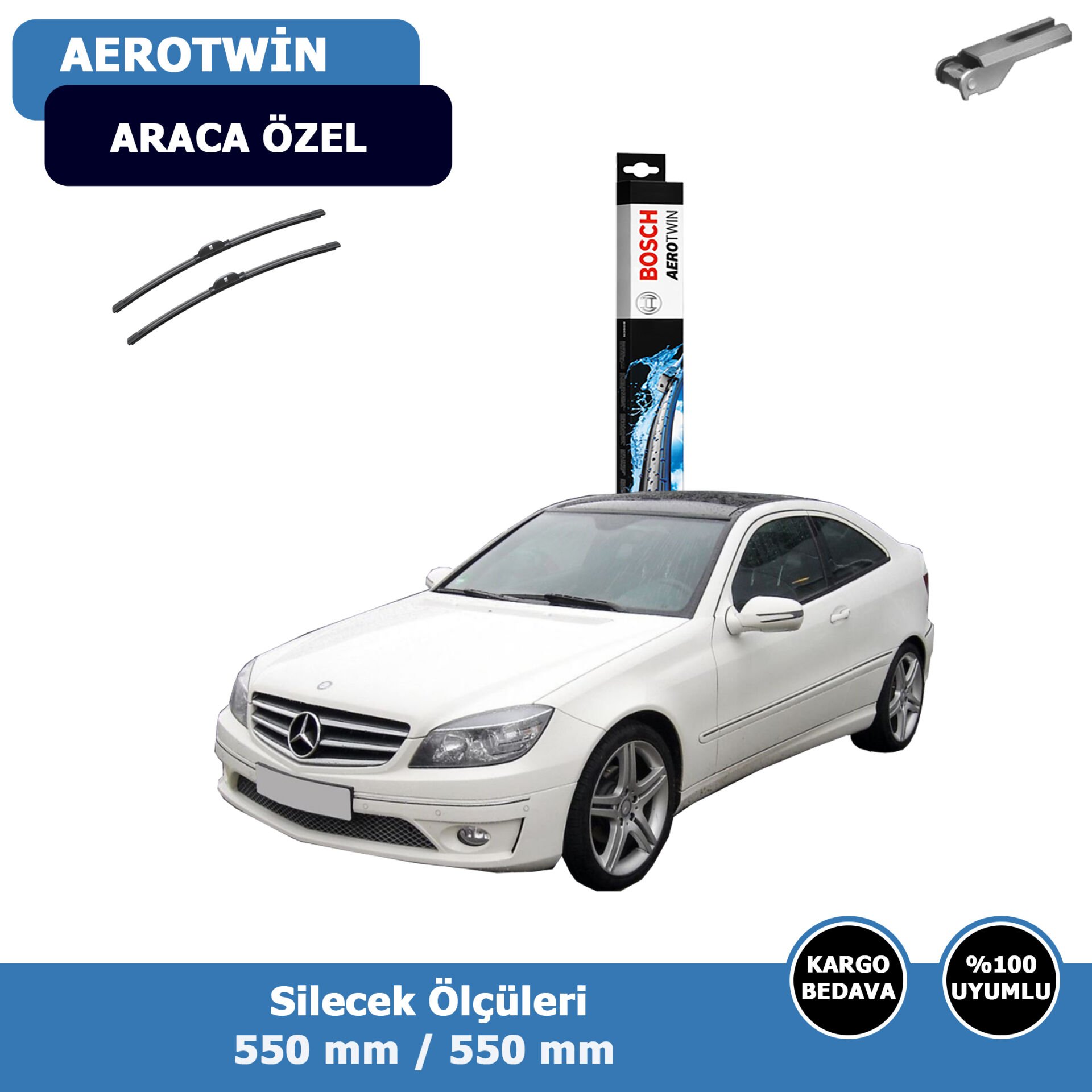Mercedes CLC Serisi W203 Ön Silecek Süpürgesi (2008-2010)Bosch
