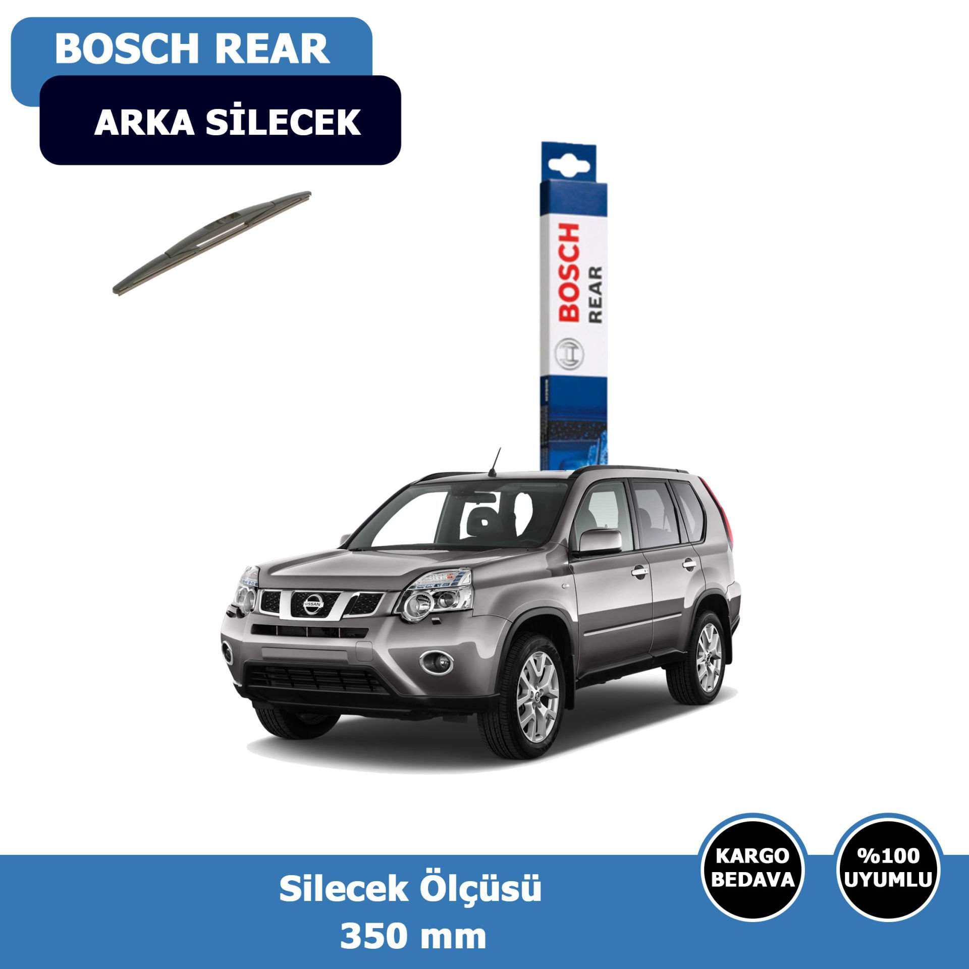 Nissan X-Trail Arka Silecek Süpürgesi (2007-2014)Bosch Rear