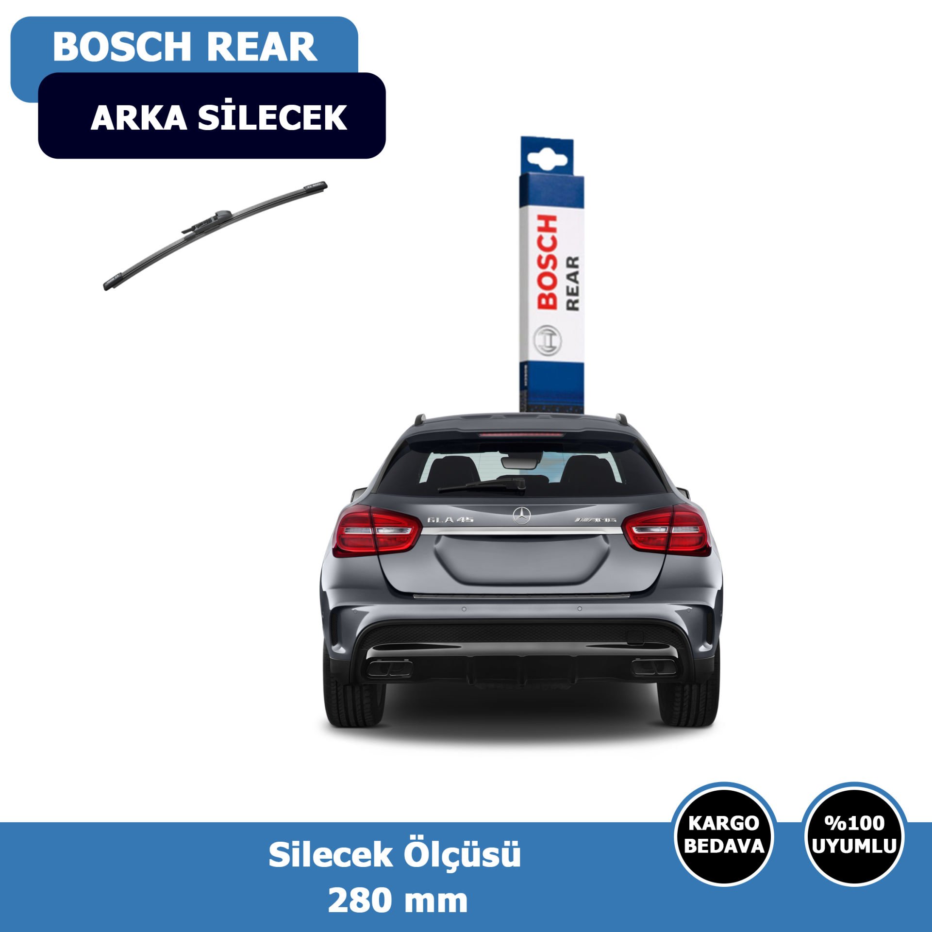 Mercedes GLA Serisi X156 Arka Silecek Süpürgesi (2013-2020)Bosch Rear