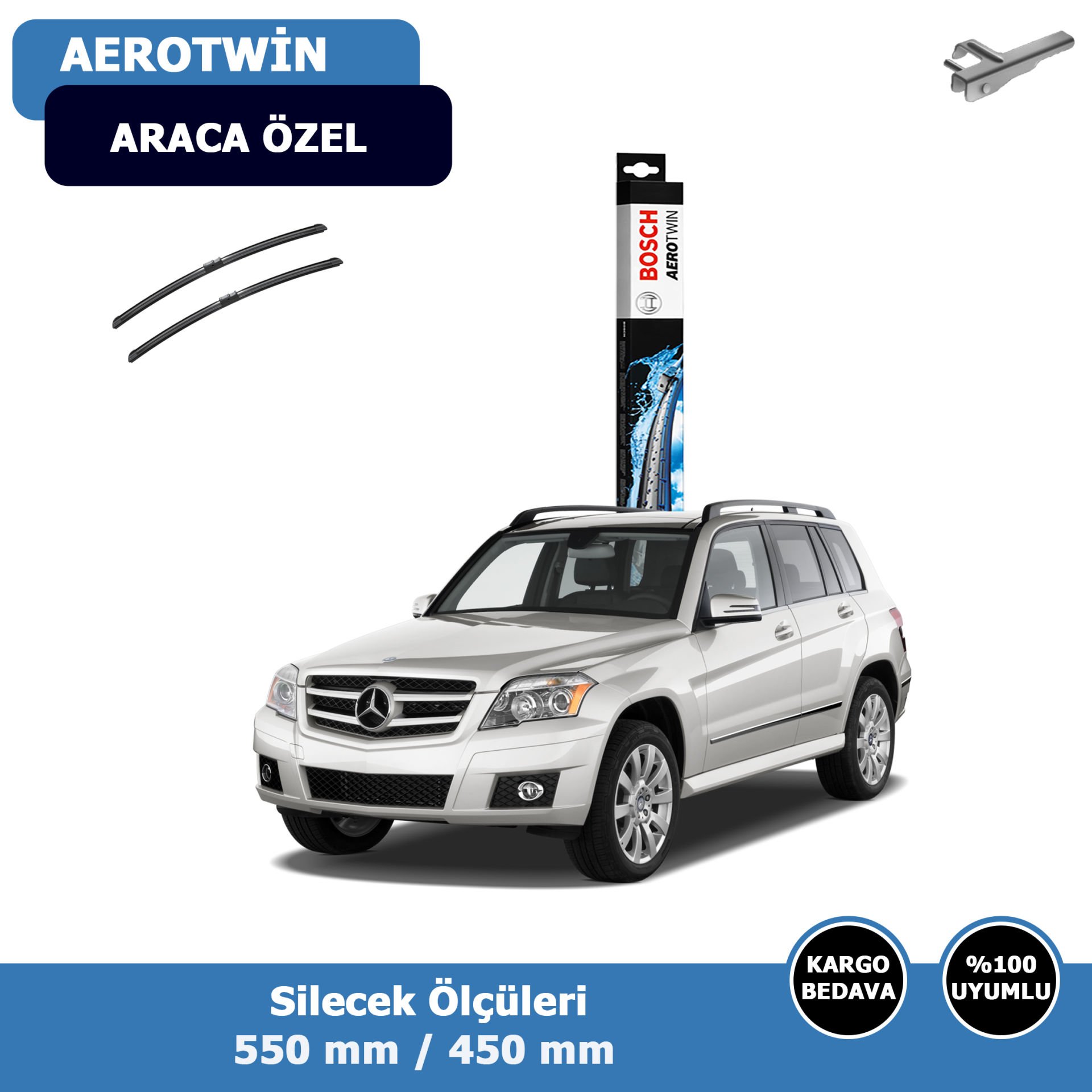 Mercedes GLK Serisi X204 Ön Silecek Süpürgesi (2009-2012)Bosch