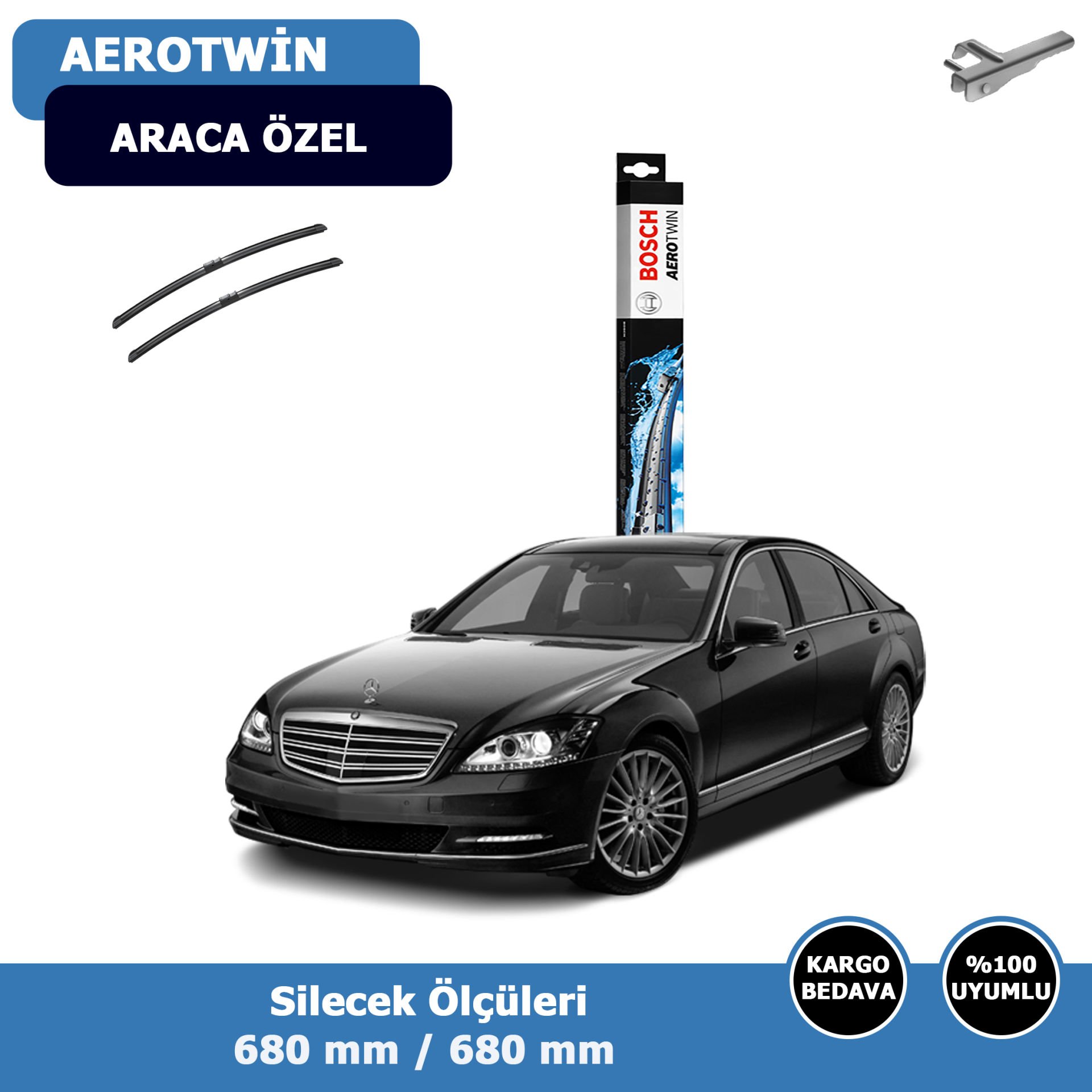 Mercedes S Serisi W221 Ön Silecek Süpürgesi (2006-2013)Bosch