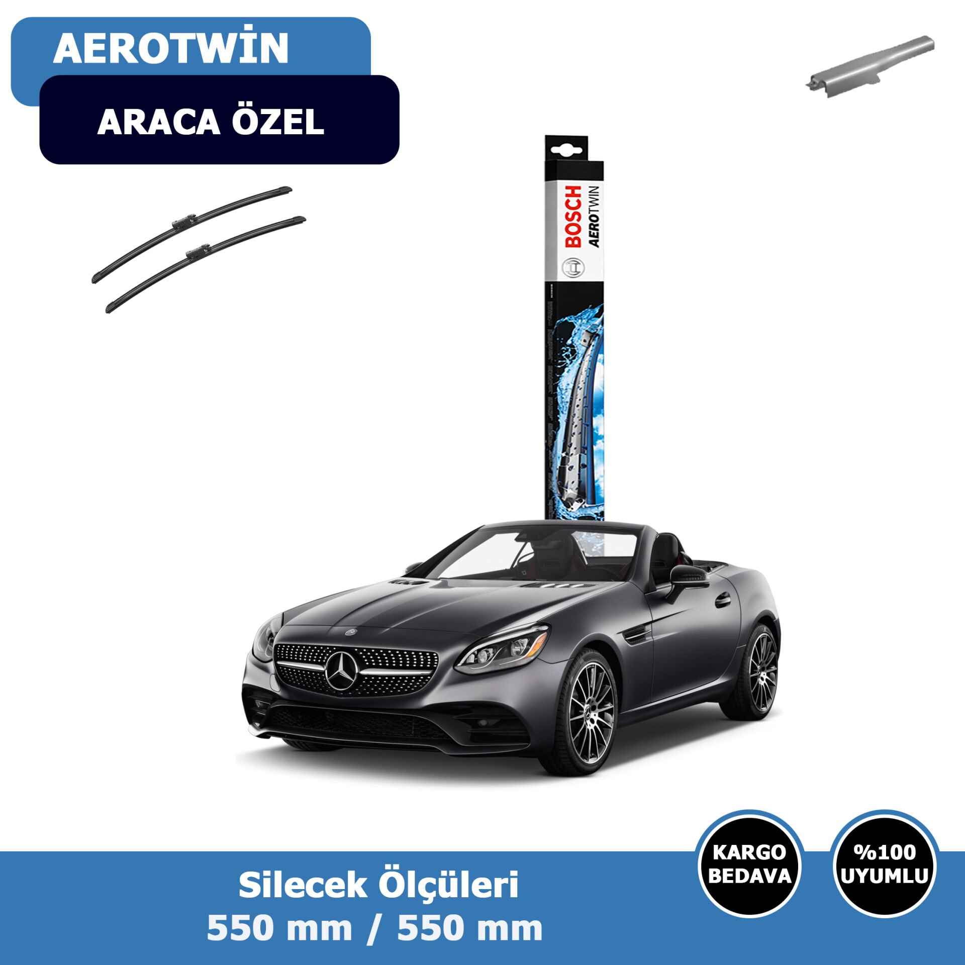 Mercedes SLC Serisi Ön Silecek Süpürgesi (2016-2018)Bosch