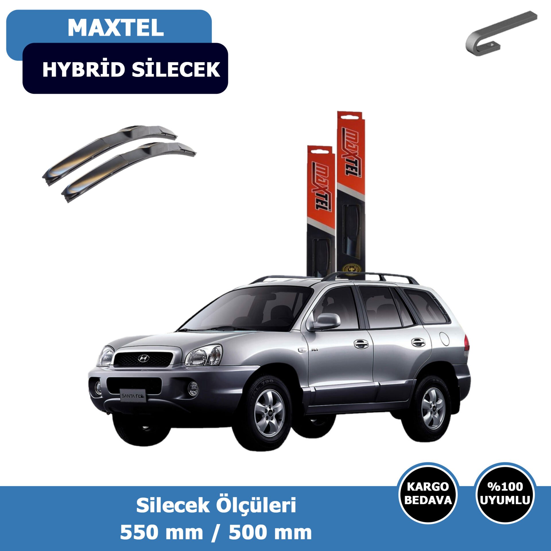 Hyundai Santa Fe Ön Silecek Süpürgesi Hybrid (2000-2005)Maxtel