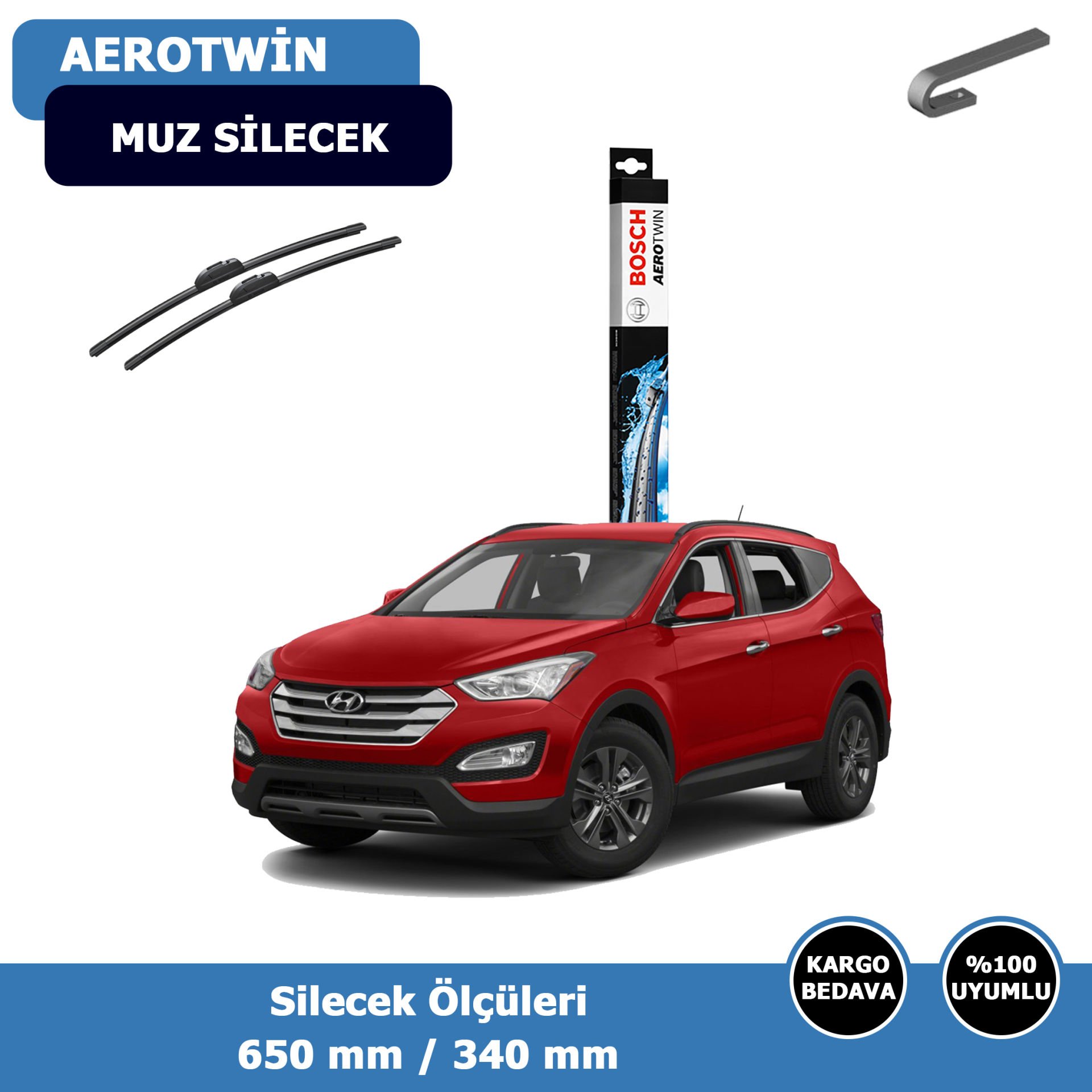 Hyundai Santa Fe Ön Silecek Süpürgesi (2013-2015)Bosch