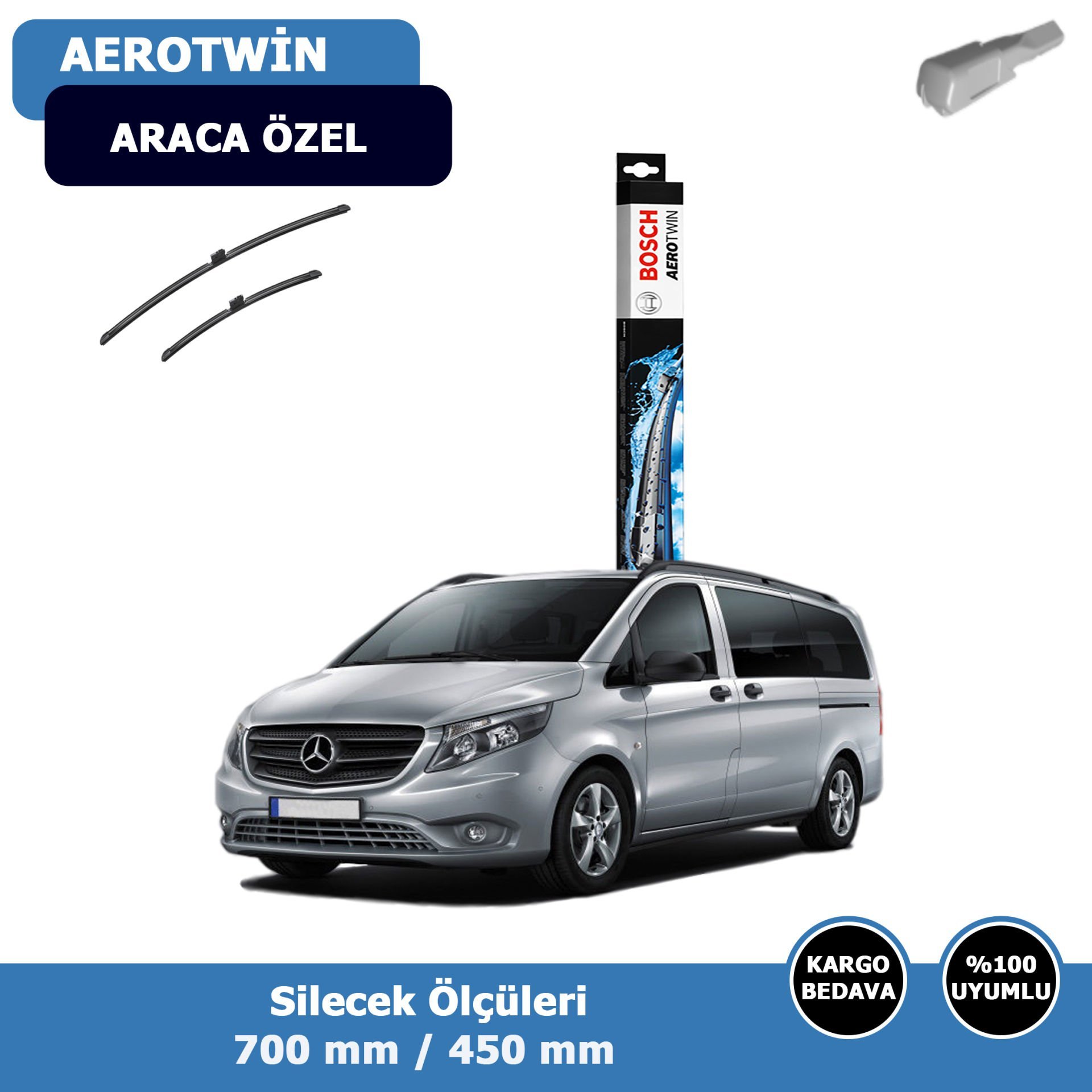 Mercedes Vito W447 Ön Silecek Süpürgesi (2014-2021)Bosch