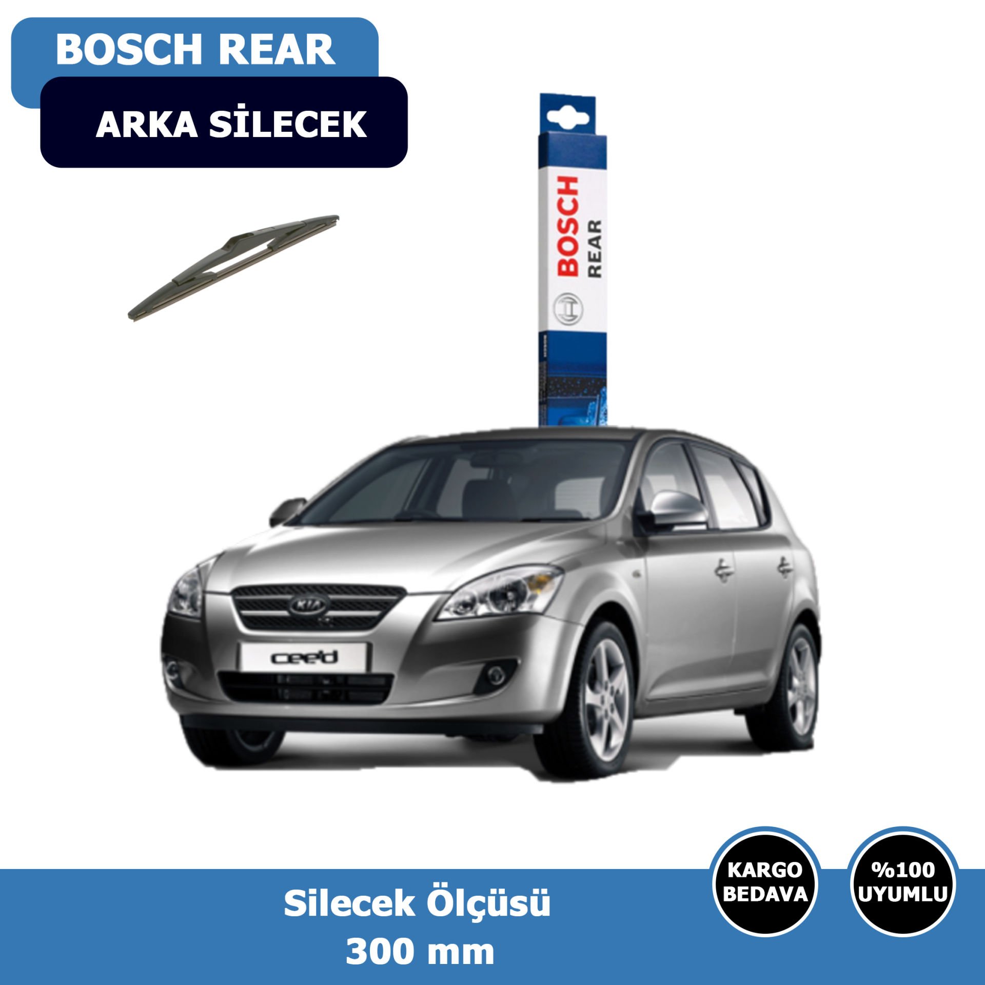 Kia Ceed Arka Silecek Süpürgesi (2006-2008)Bosch Rear
