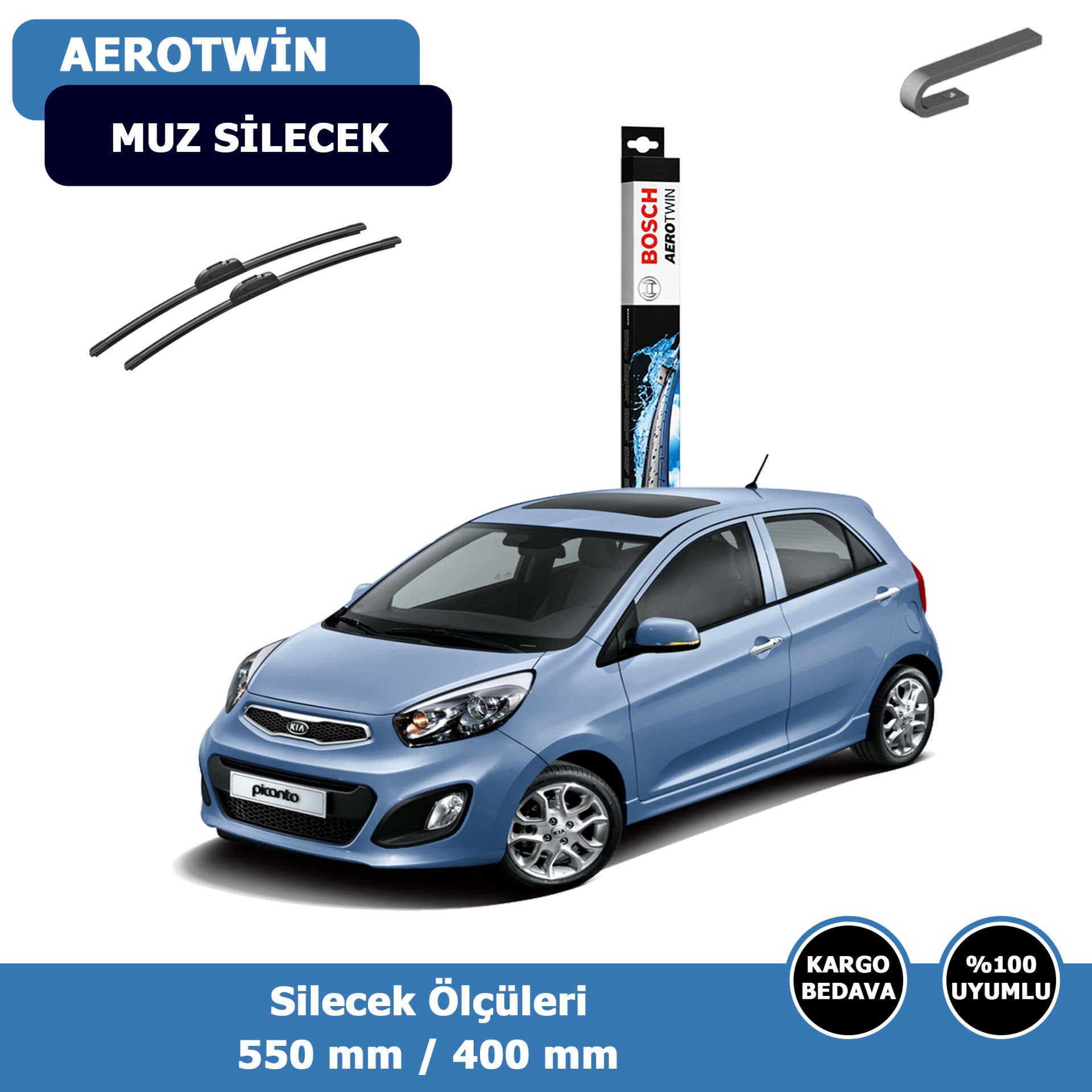 Kia Picanto Ön Silecek Süpürgesi (2011-2016)Bosch